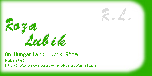 roza lubik business card