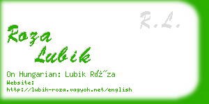 roza lubik business card